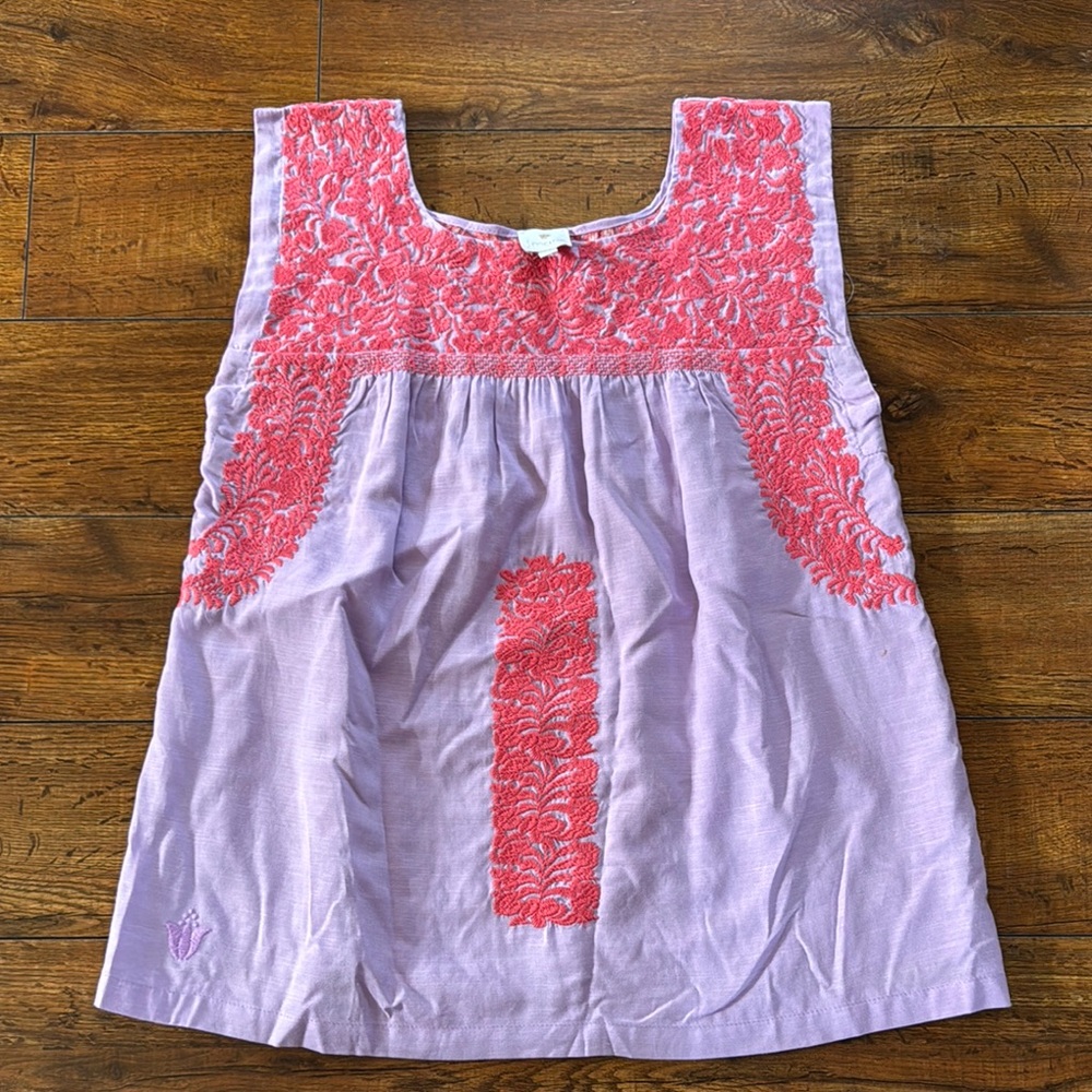 Embroidered Pink and Purple  Top